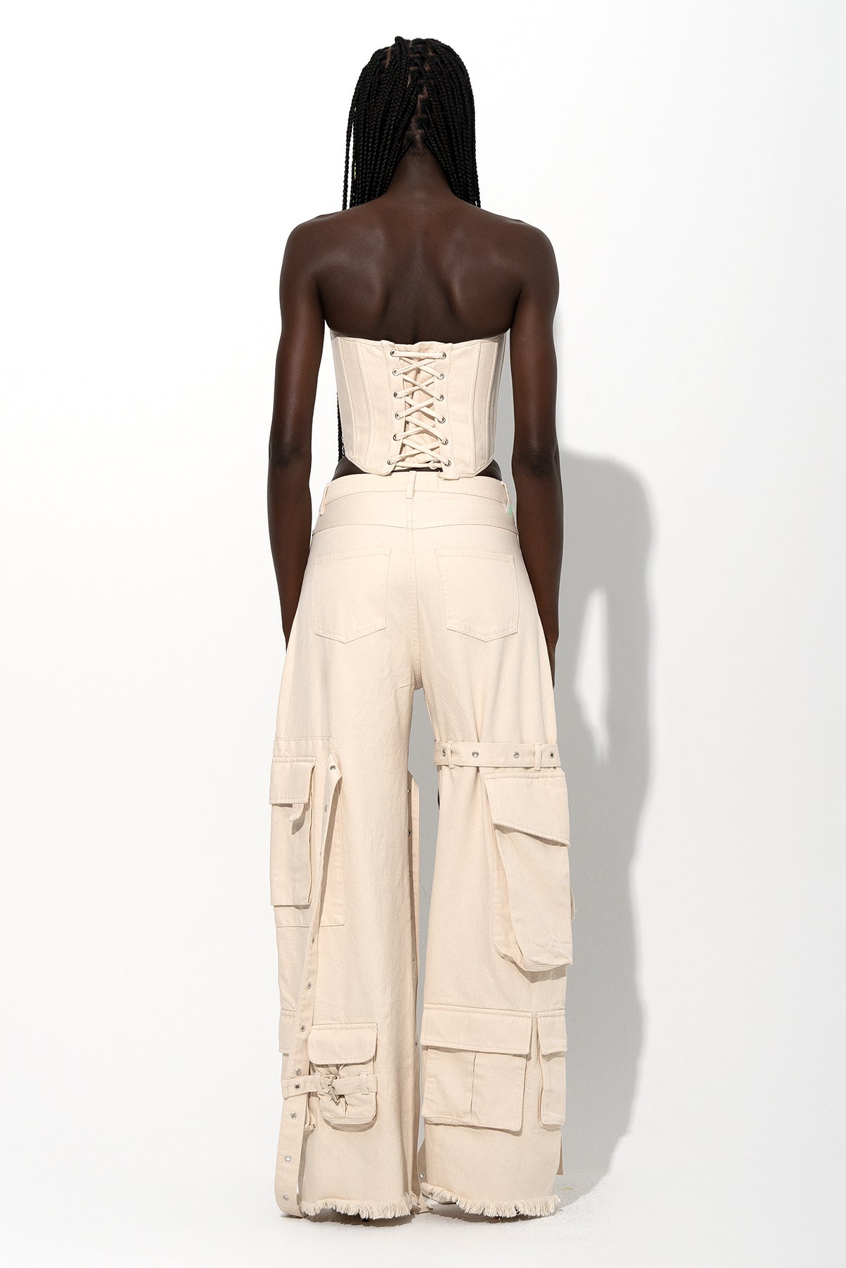OFF-WHITE MULTIPOCKET CARGO TROUSERS marques almeida