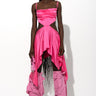 PINK SILK CUT OUT DRESS WITH OPEN BACK marques almeida