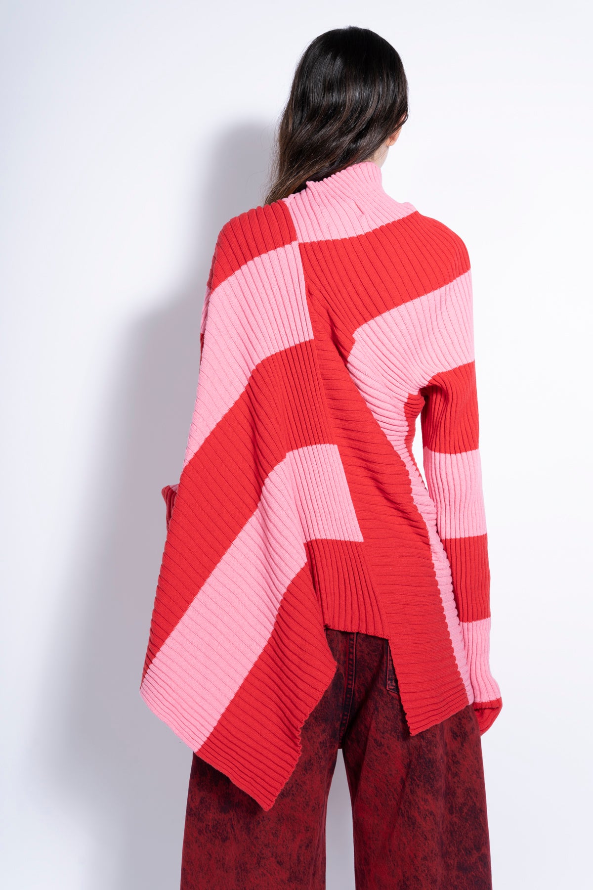 PINK AND RED DRAPED JUMPER marques almeida