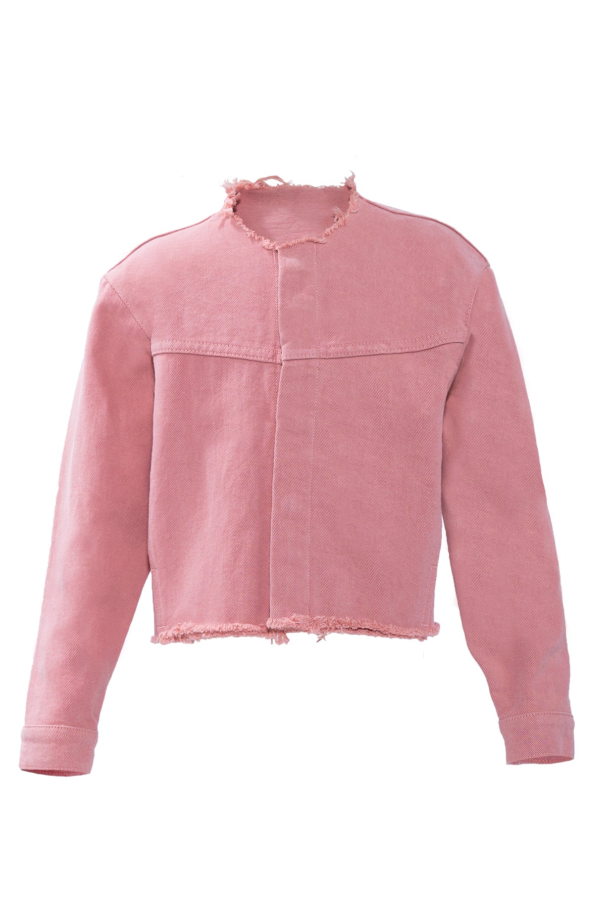 PINK COLLARLESS JACKET ma kids