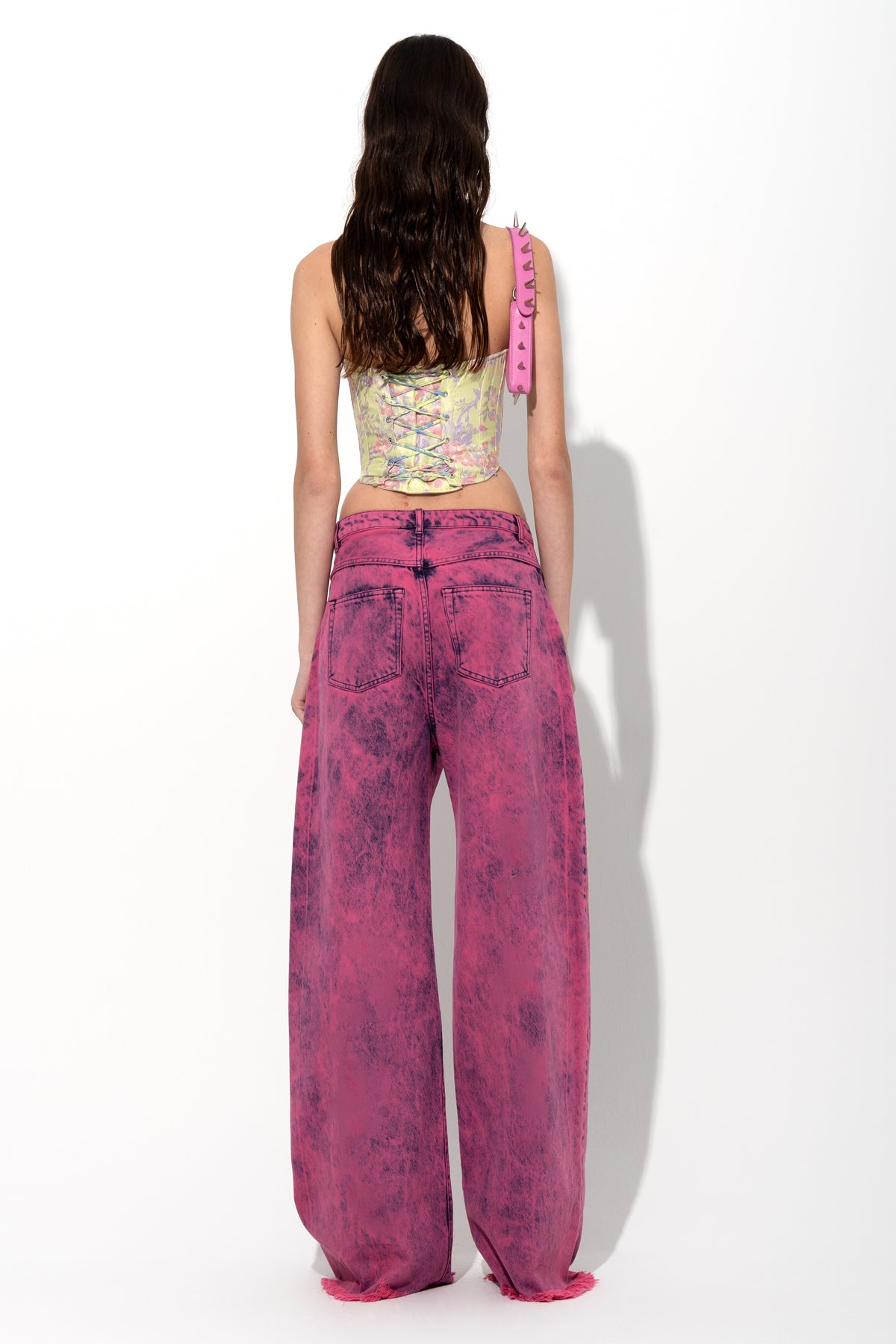 PINK DENIM BOYFRIEND TROUSERS marques almeida