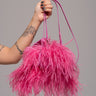 PINK FEATHER BAG marques almeida
