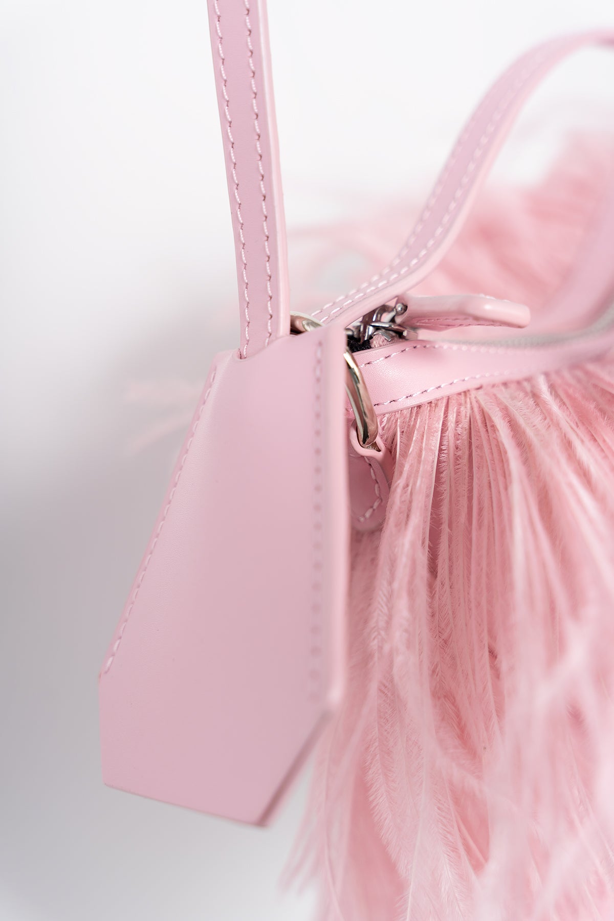 PINK FEATHER BAG