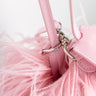 PINK FEATHER BAG