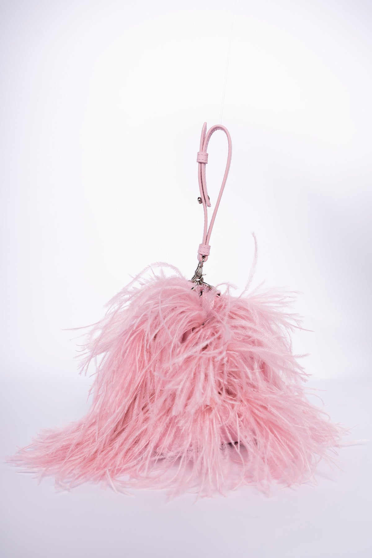 PINK FEATHER BAG