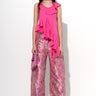 PINK FLOWER BROCADE BOYFRIEND TROUSERS marques almeida