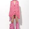 PINK OVERSIZED CARDIGAN WITH FEATHERS PULLS marques almeida