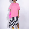 PINK OVERSIZE T-SHIRT WITH SIDE FEATHERS marques almeida