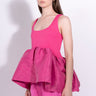 PINK SLEEVELESS PUFF HEM TOP marques almeida