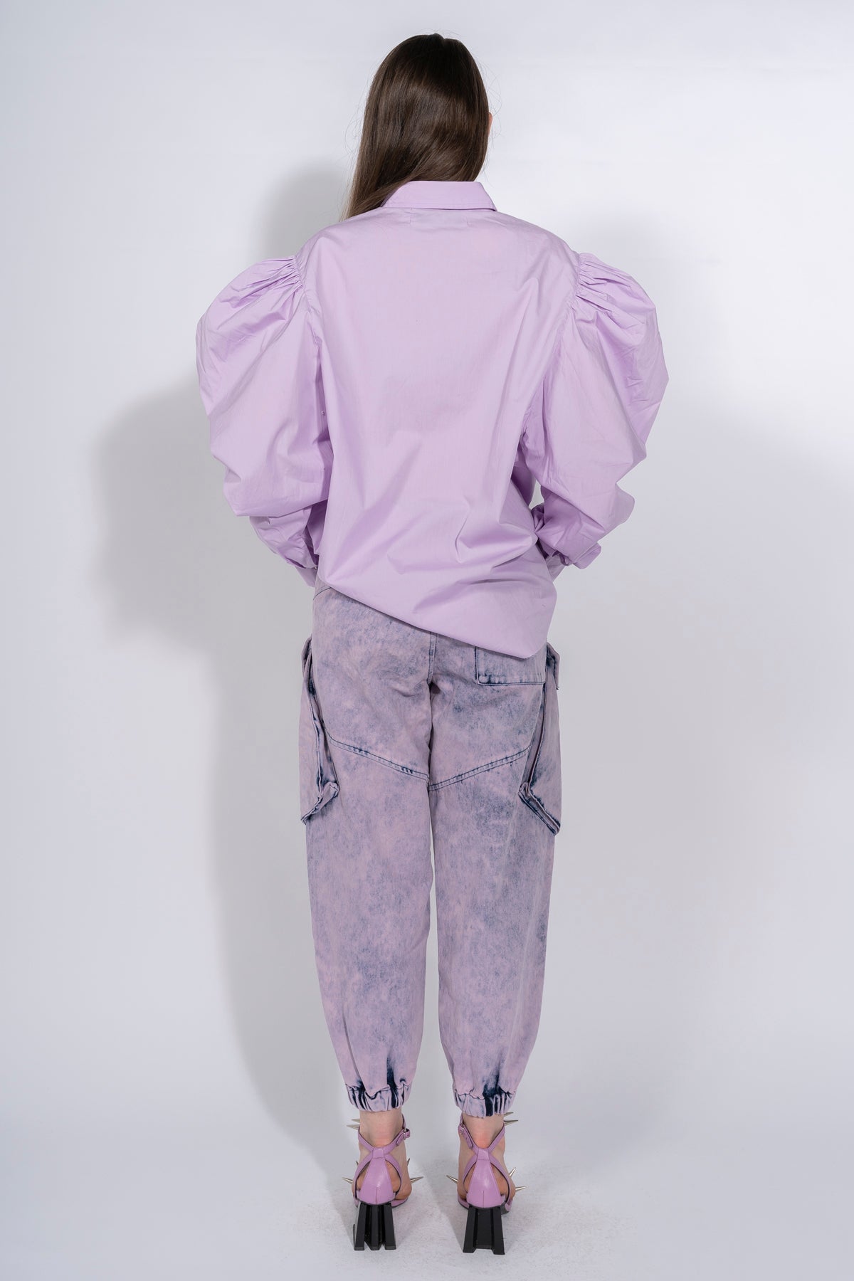 PRE-OWNED/ CARGO TROUSERS IN ACID PINK marques almeida