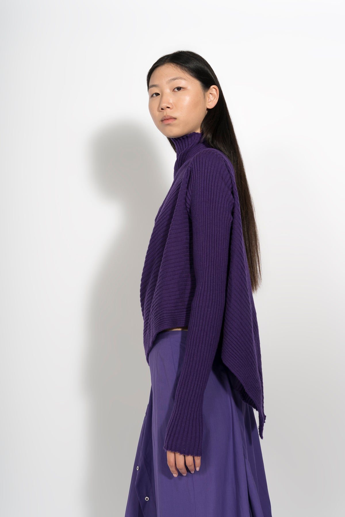 PURPLE DRAPED JUMPER marques almeida