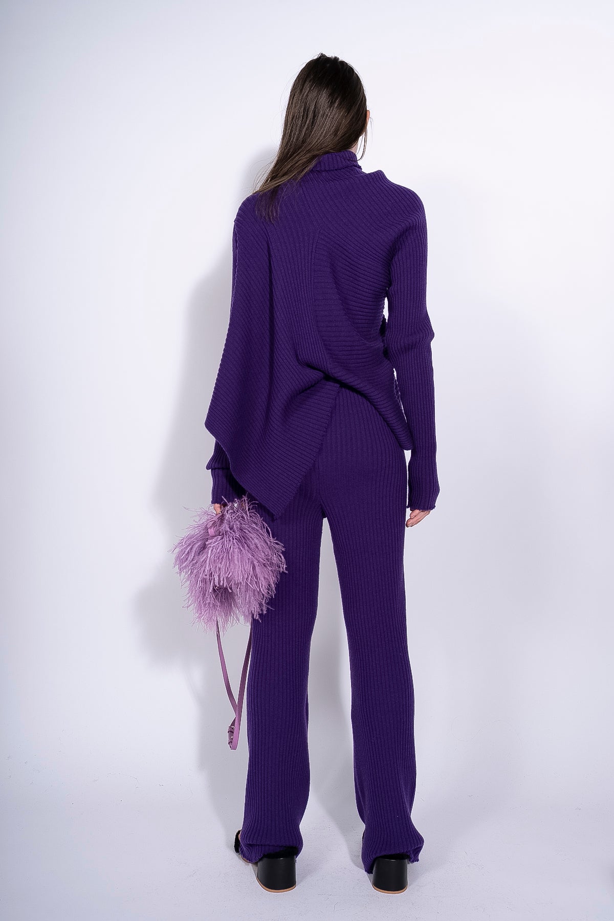 PURPLE KNITTED TROUSERS marques almeida