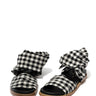 MARQUES ALMEIDA BLACK GINGHAM WRAP SANDAL