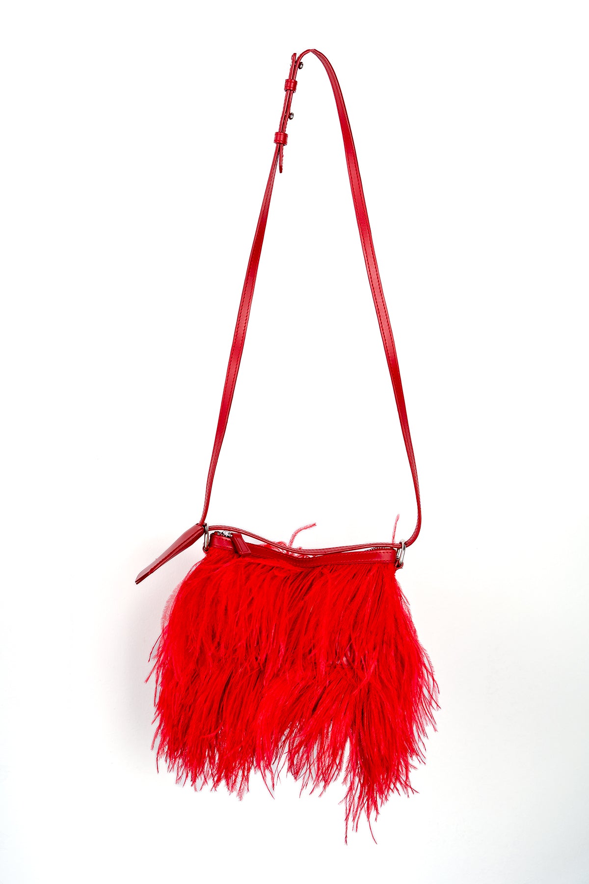 RED FEATHER BAG MARQUES ALMEIDA