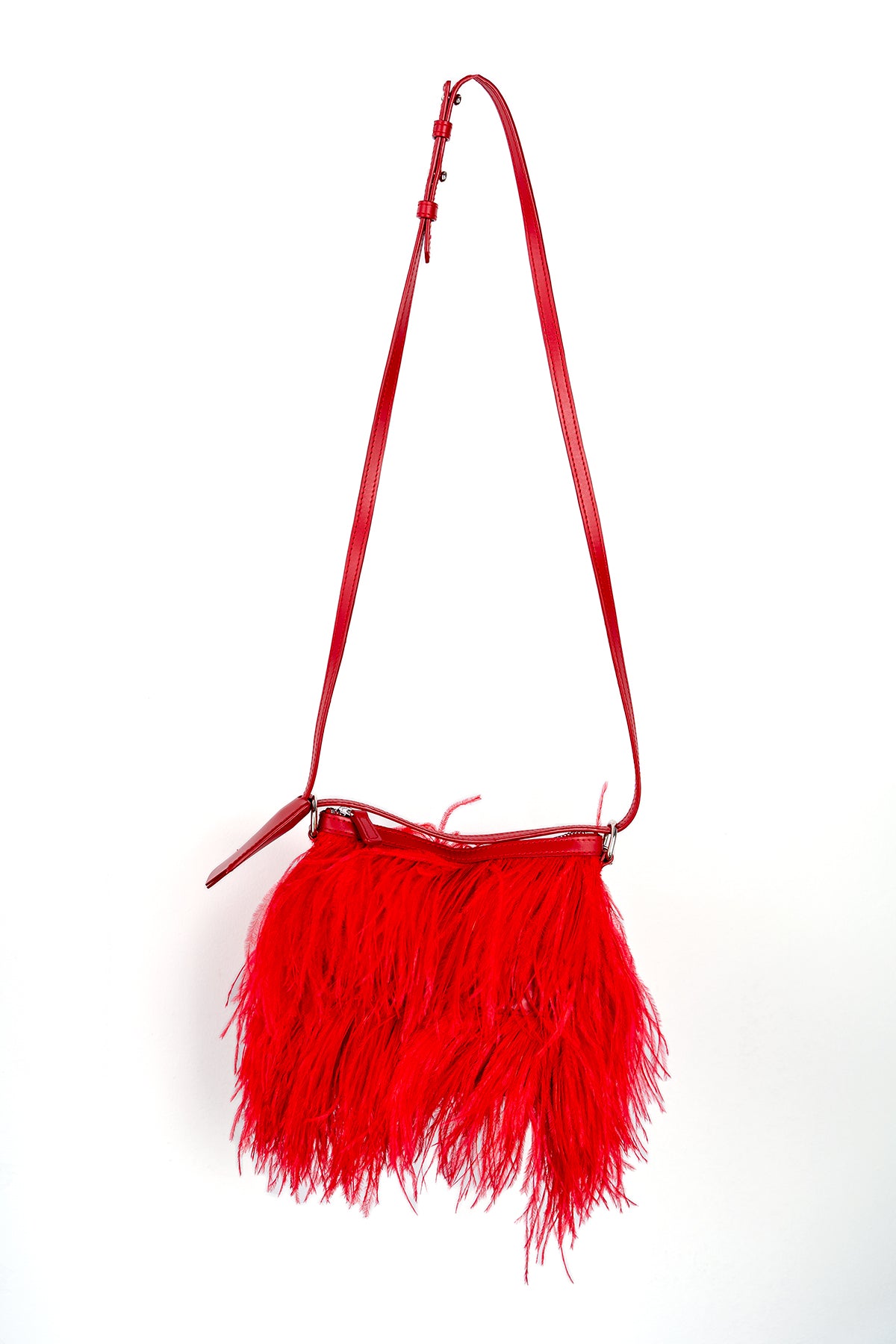 RED FEATHER BAG