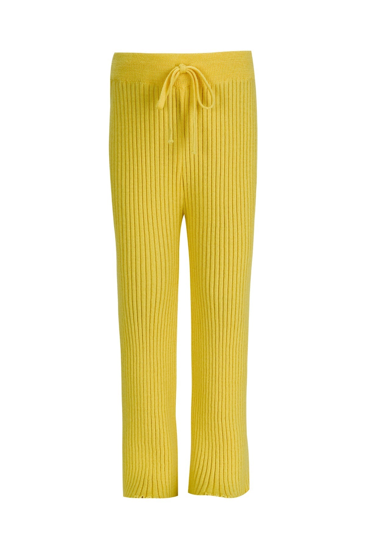 YELLOW MERINO KNIT TROUSERS ma kids