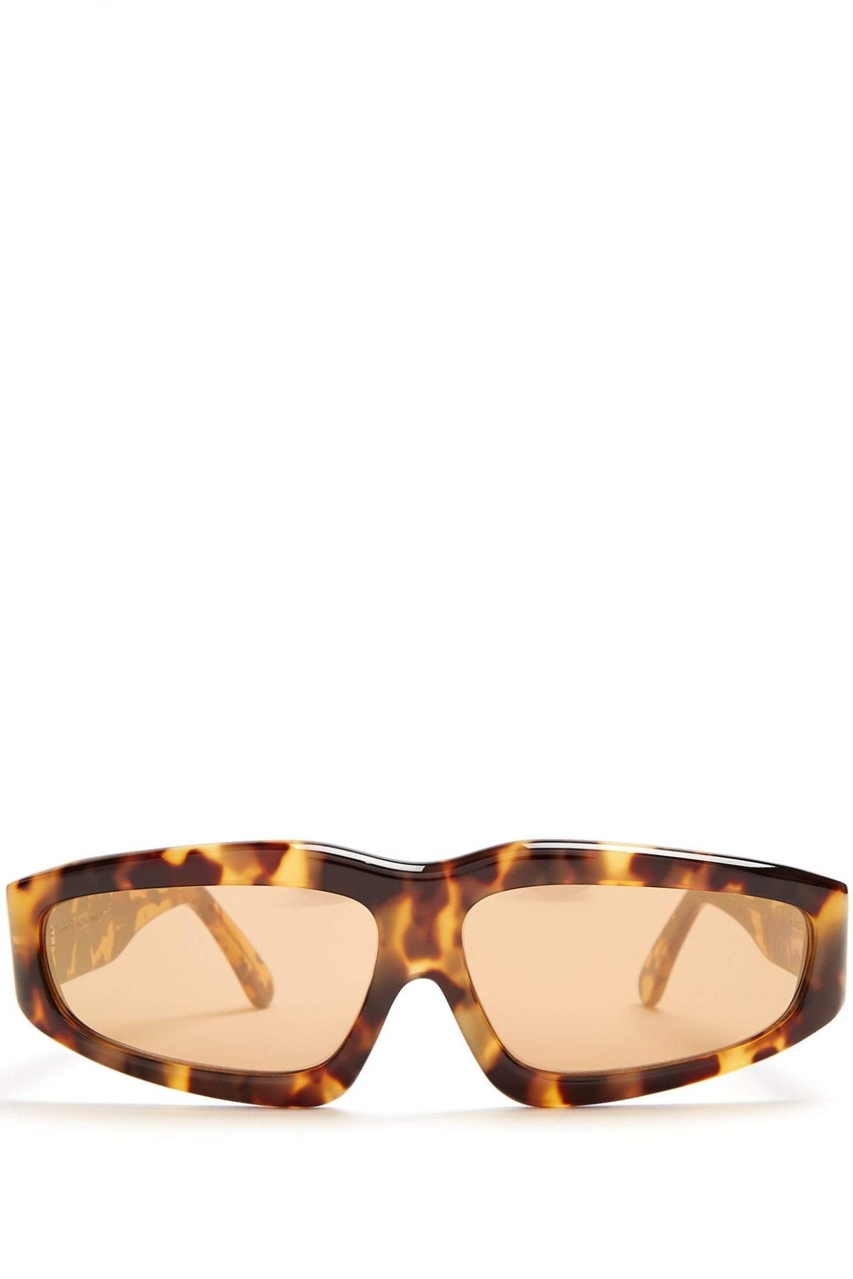 BROWN TORTOISESHELL ANGULAR FRAME SUNGLASSES