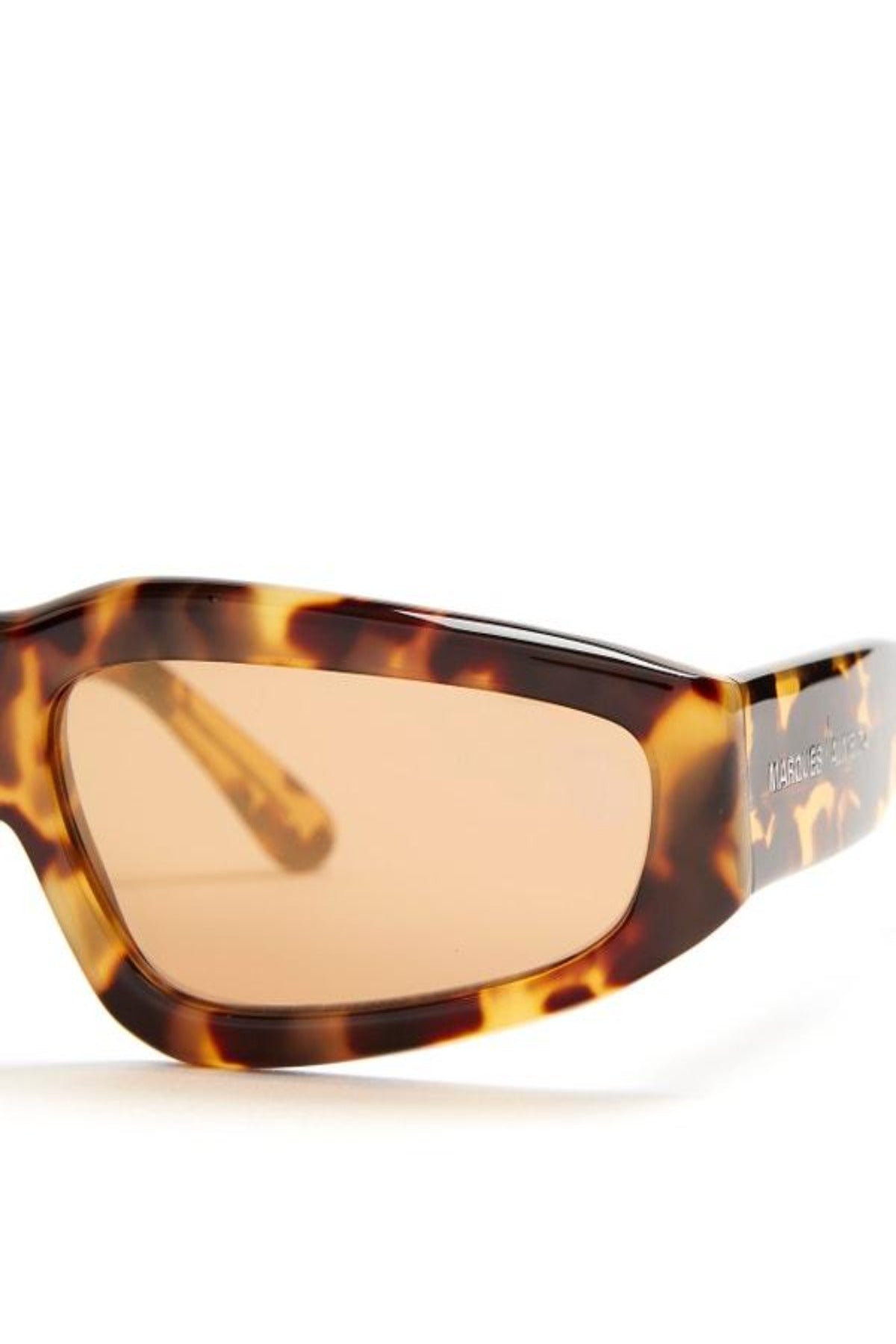 BROWN TORTOISESHELL ANGULAR FRAME SUNGLASSES