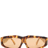 BROWN TORTOISESHELL ANGULAR FRAME SUNGLASSES