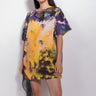 PRINTED LACE INSERT OVERSIZED T-SHIRT
