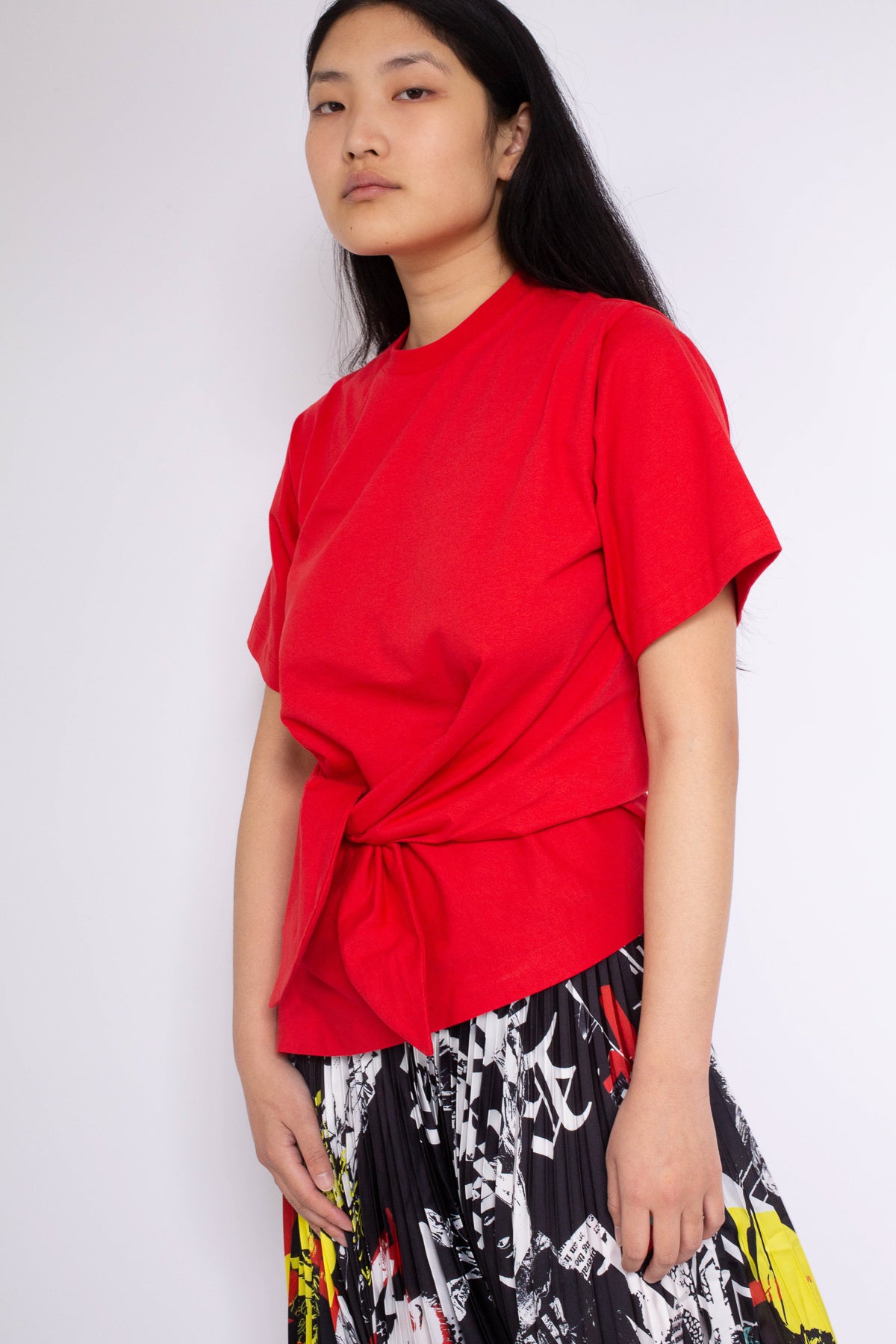 KNOT T-SHIRT IN RED - marques-almeida-dev