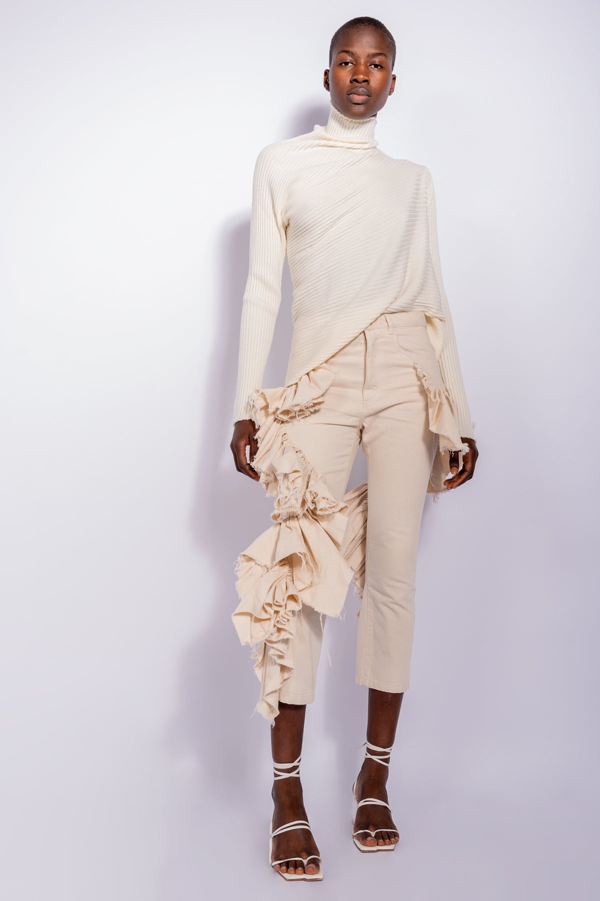 WHITE DRAPED JUMPER MARQUES ALMEIDA