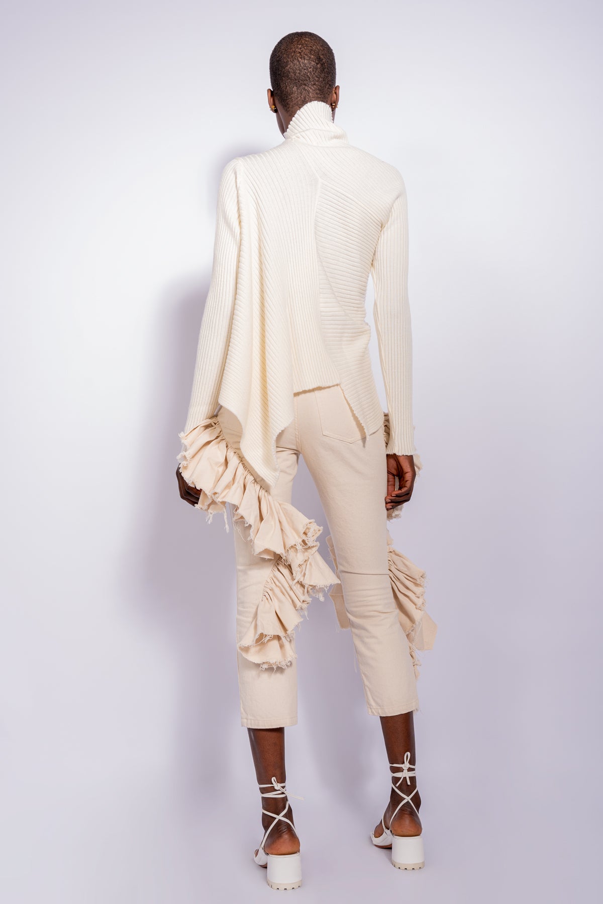 WHITE DRAPED JUMPER MARQUES ALMEIDA