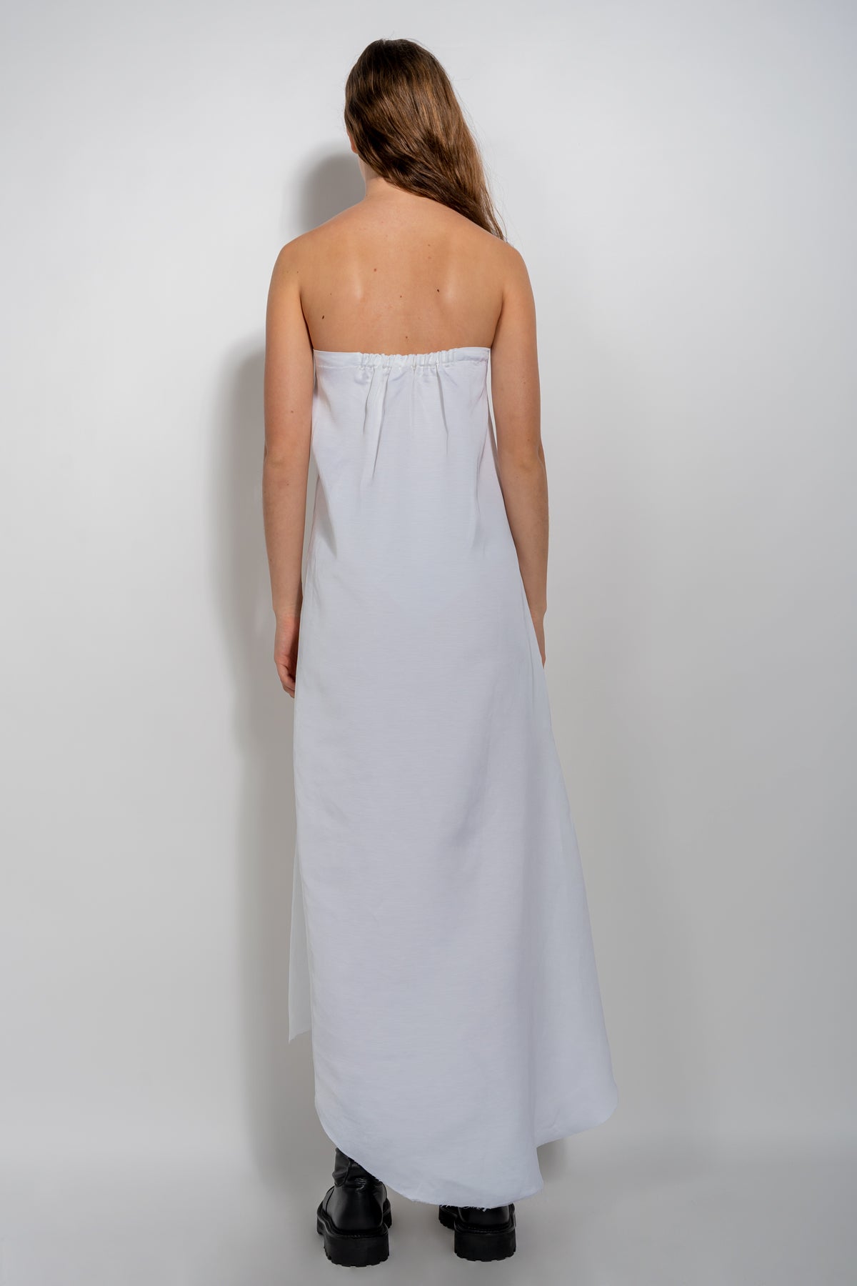 WHITE OFF SHOULDER LONG DRESS marques almeida