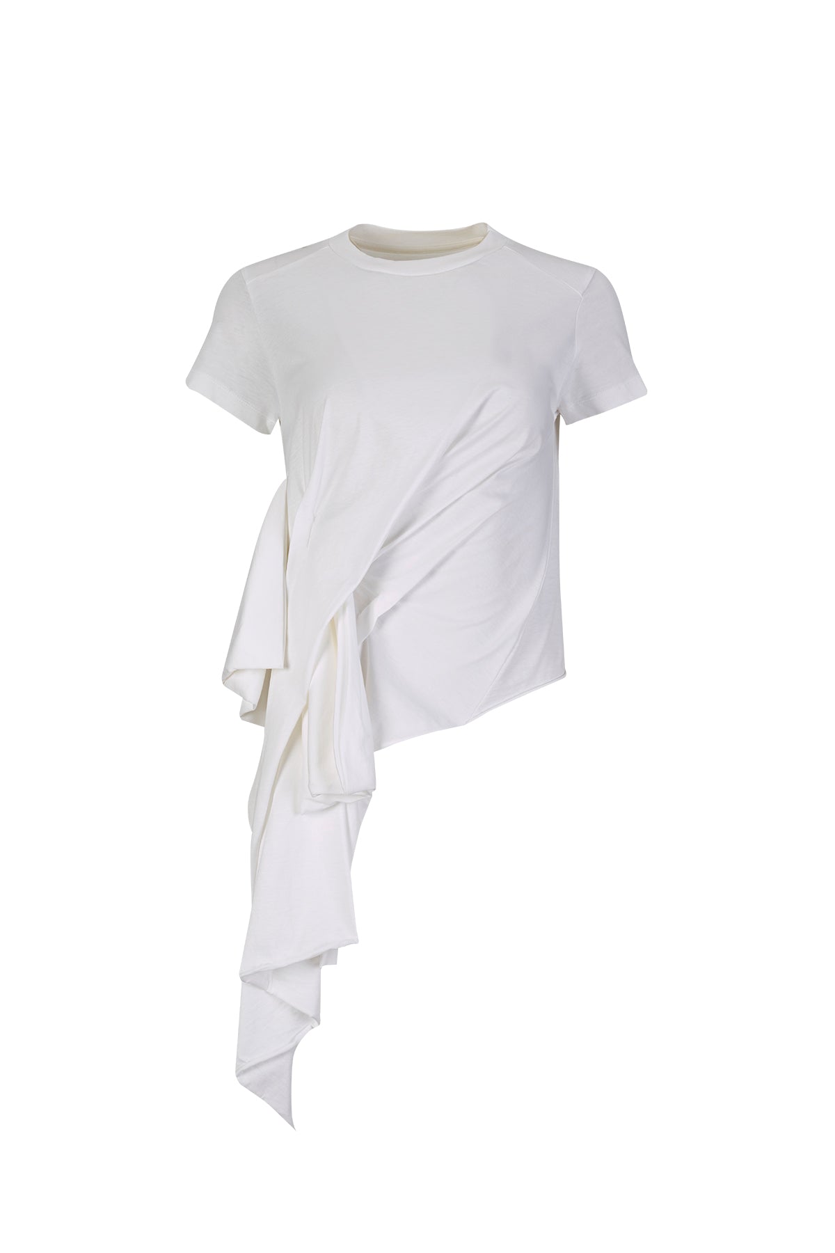 WHITE T-SHIRT WITH SIDE BOW marques almieda