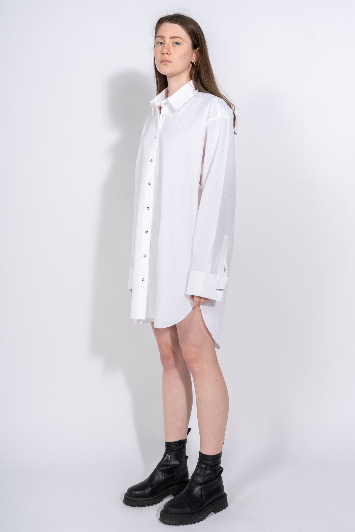 WHITE TEXTURED XXL SHIRT MARQUES ALMEIDA