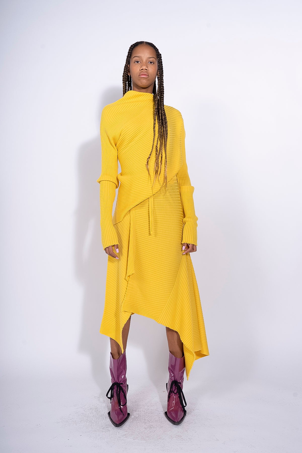 YELLOW DRAPED SKIRT marques almeida