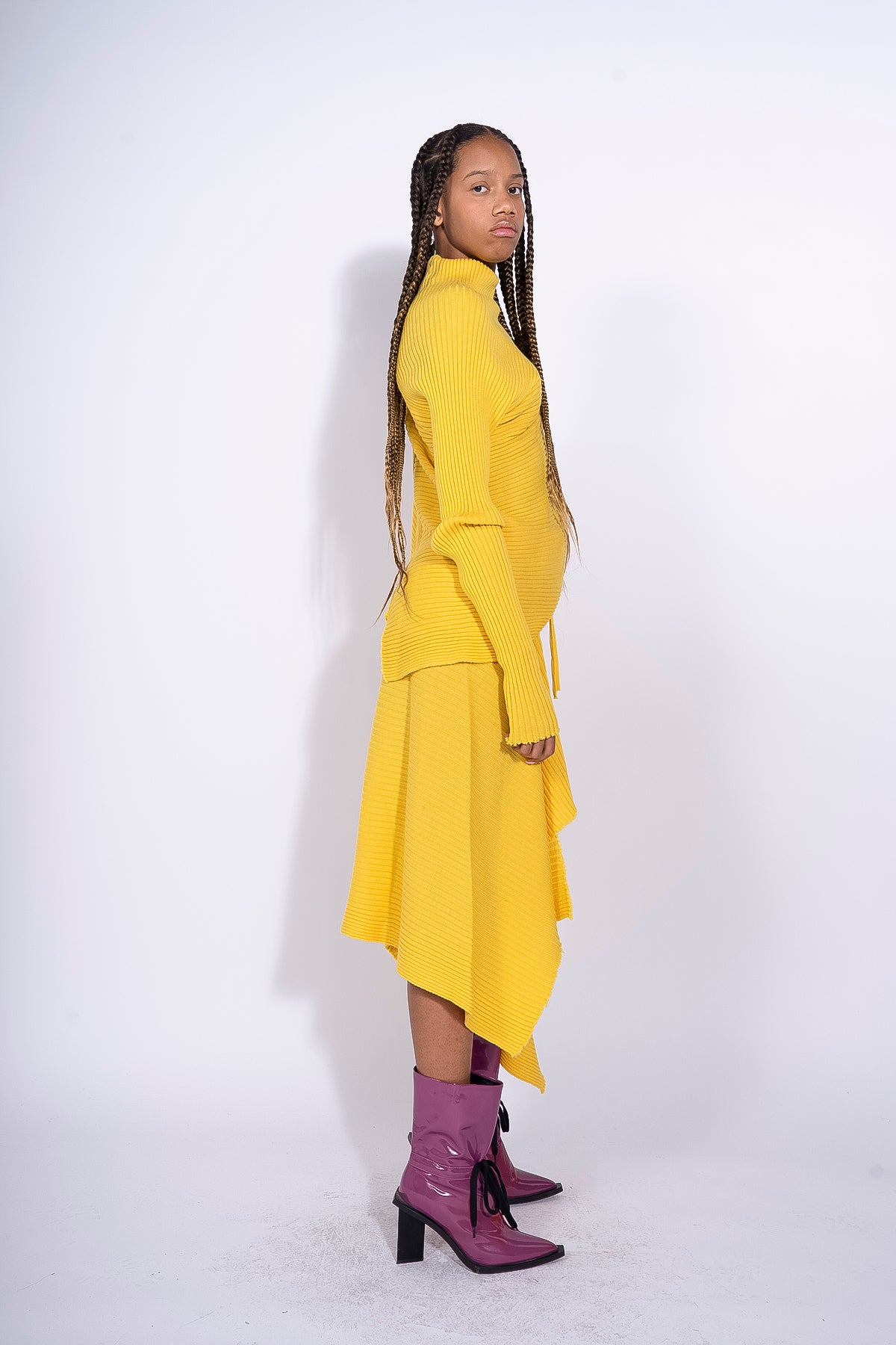 YELLOW DRAPED SKIRT marques almeida