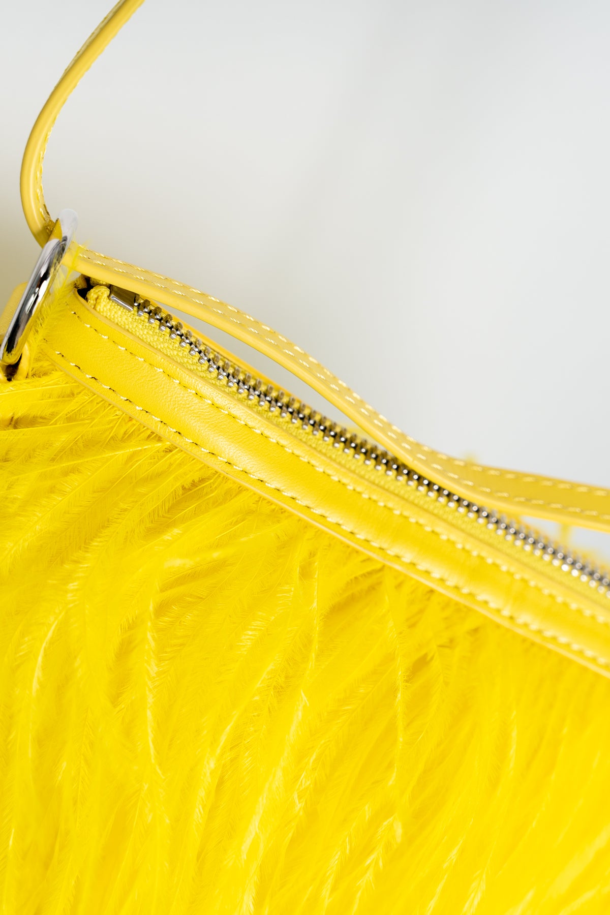 YELLOW FEATHER BAG