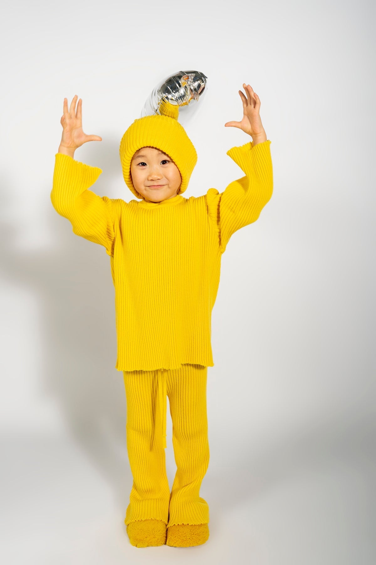 YELLOW MERINO KNIT TROUSERS ma kids