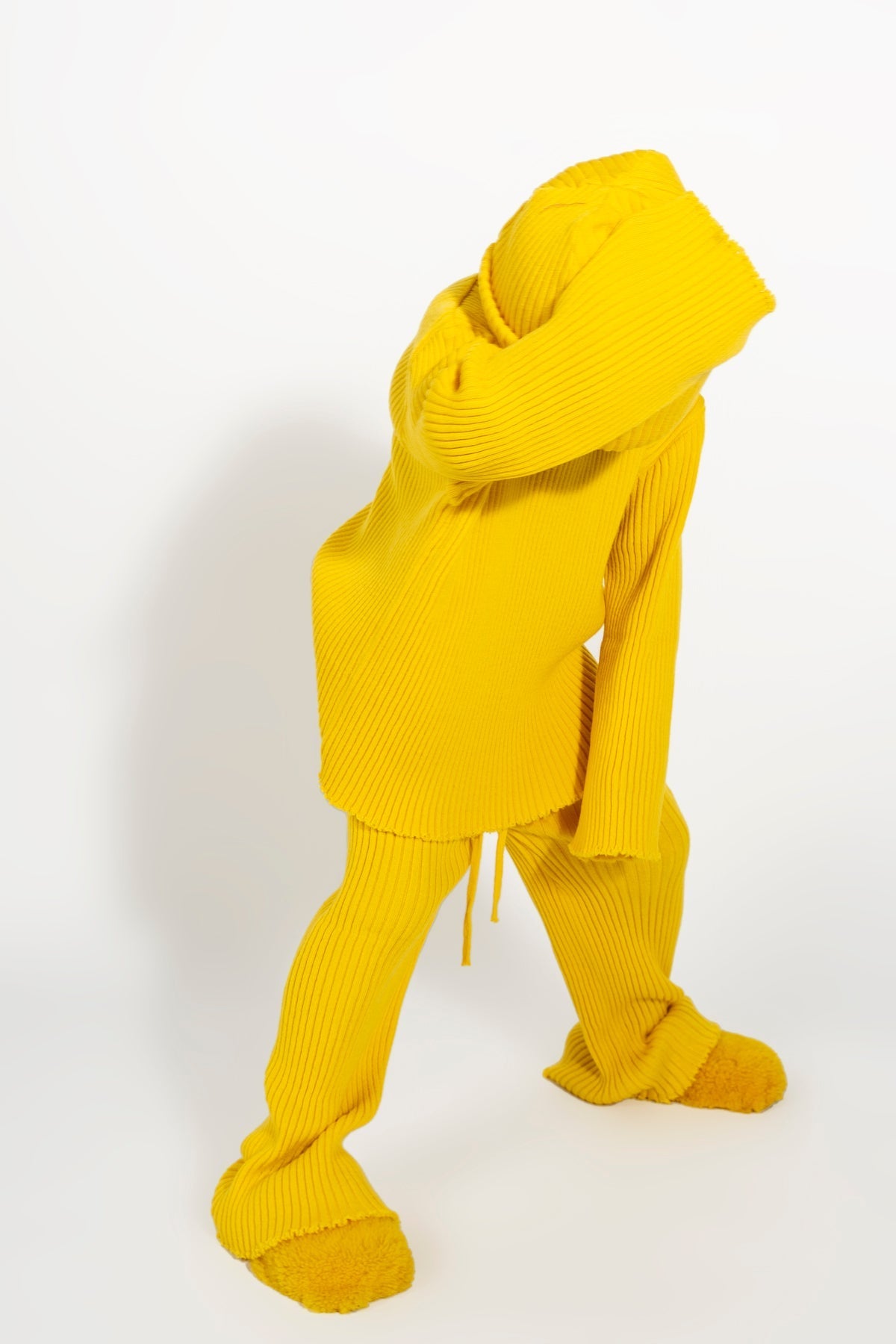 YELLOW MERINO KNIT TROUSERS ma kids