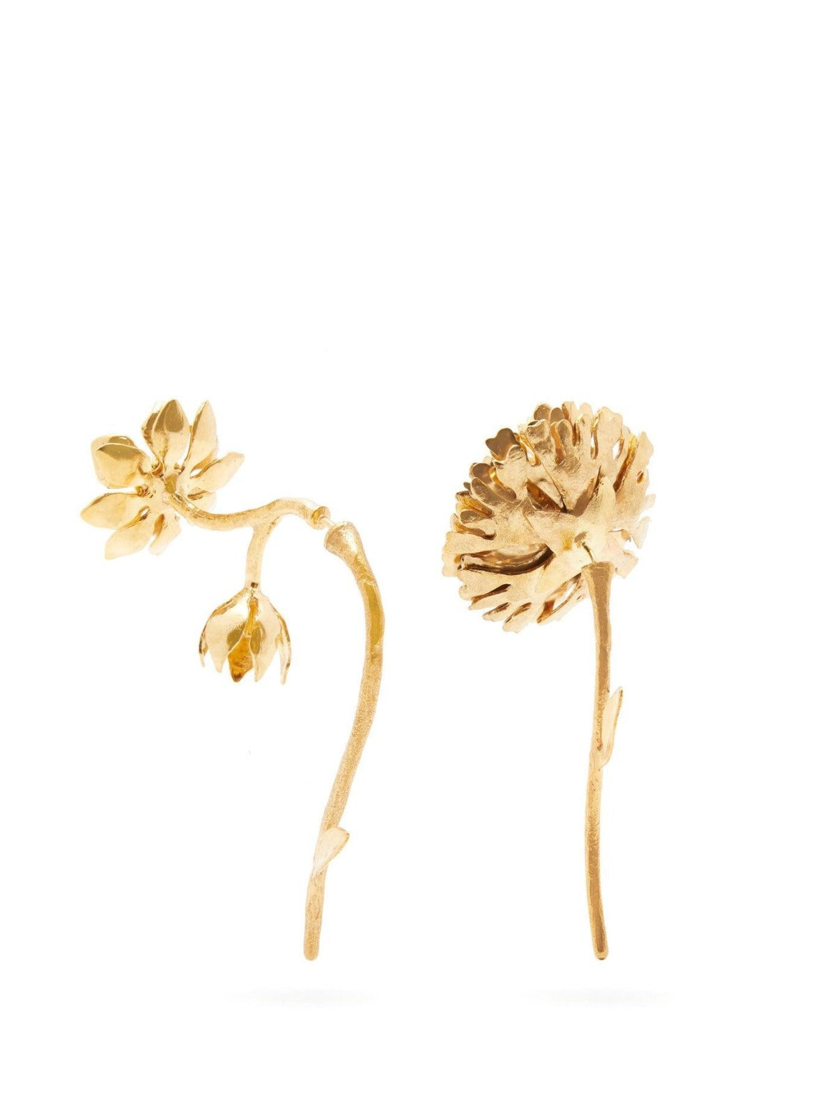 GOLD FLOWER EARRINGS - marques-almeida-dev