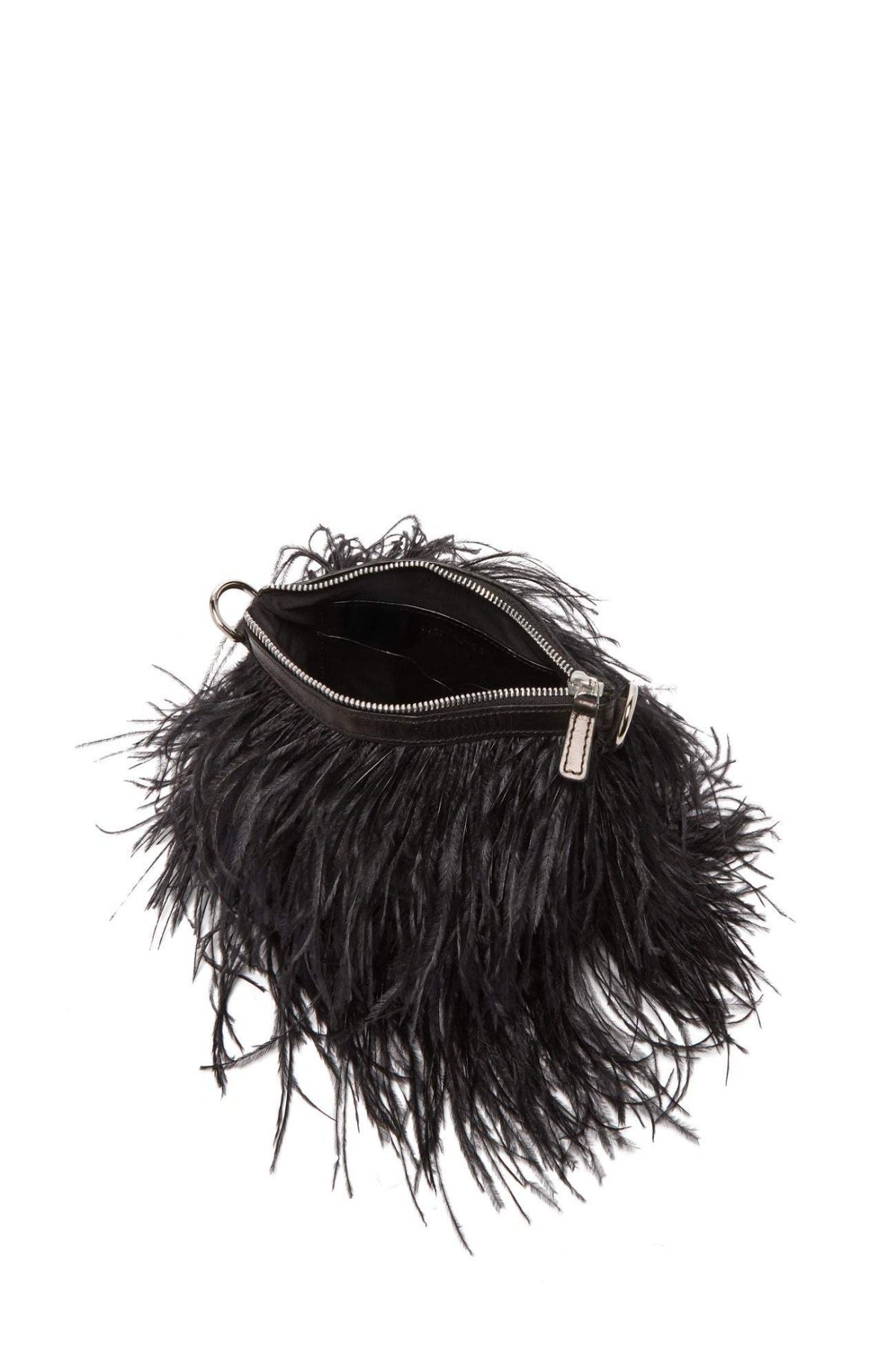 Black feather purse Clearance
